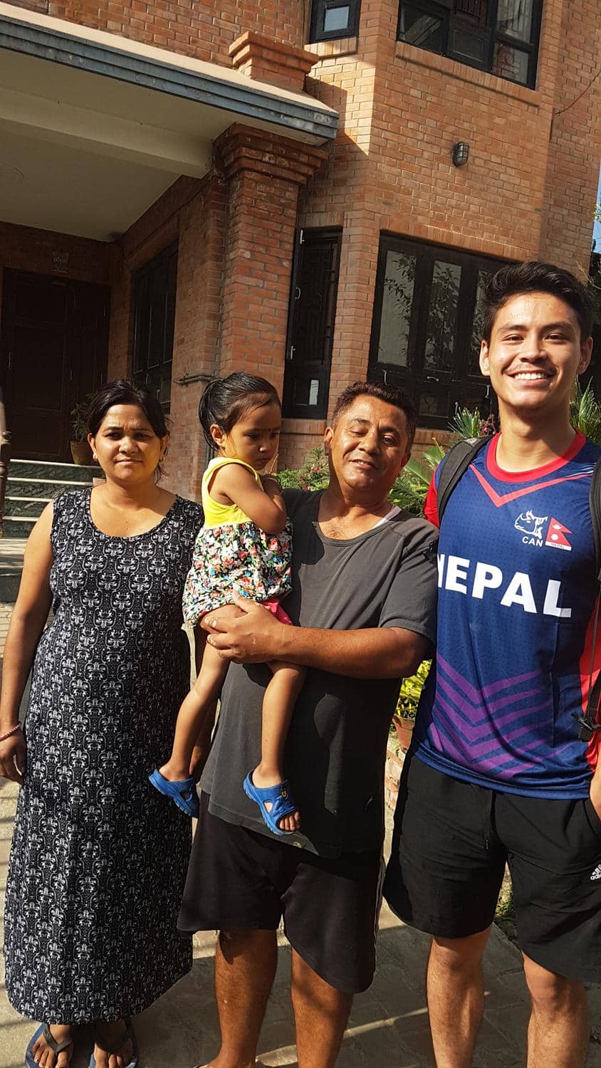 Harry spending time with his host family in Nepal